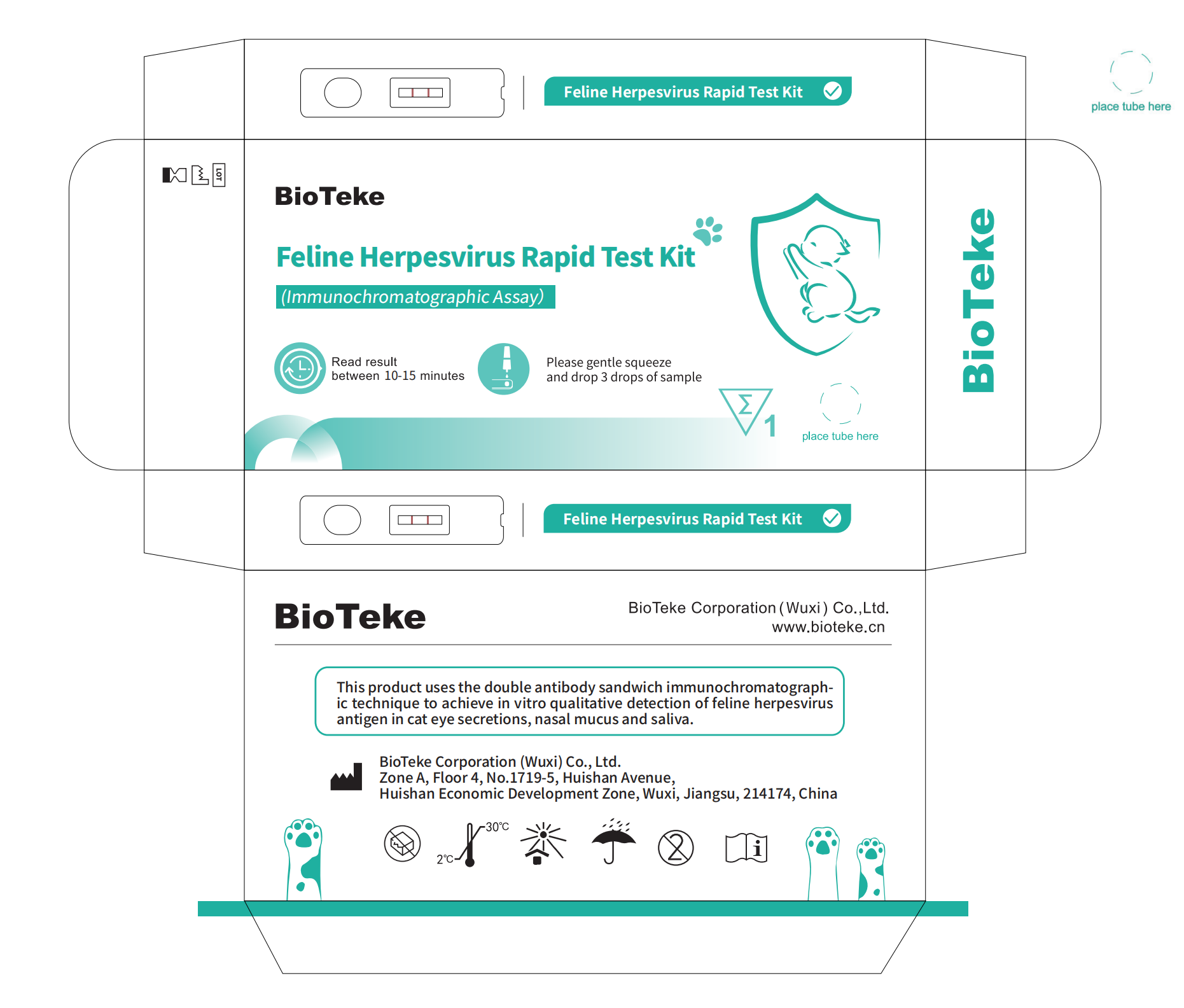 feline herpes test kit FHV -testpakking