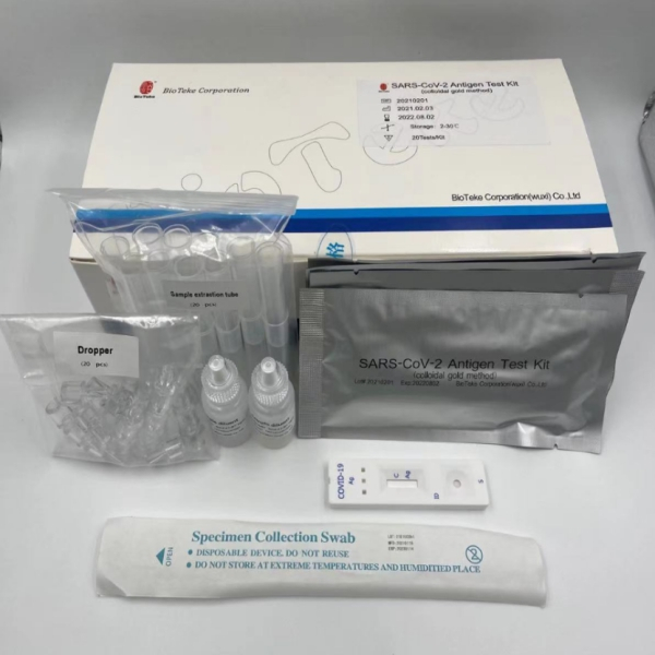 Snelle SARS-CoV-2 coronavirus-test Antigeen (colloïdaal goud)