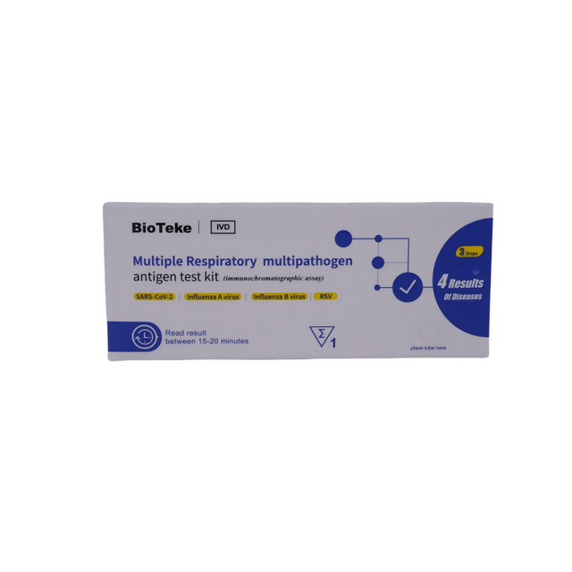 Bioteke 4 in 1 Covid-19, griep A+B, RSV Antigen Rapid Test Kit