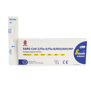6 In 1 snelle testkit voor Covid, griep A en B, RSV, adenovirus, Mycoplasma pneumoniae 