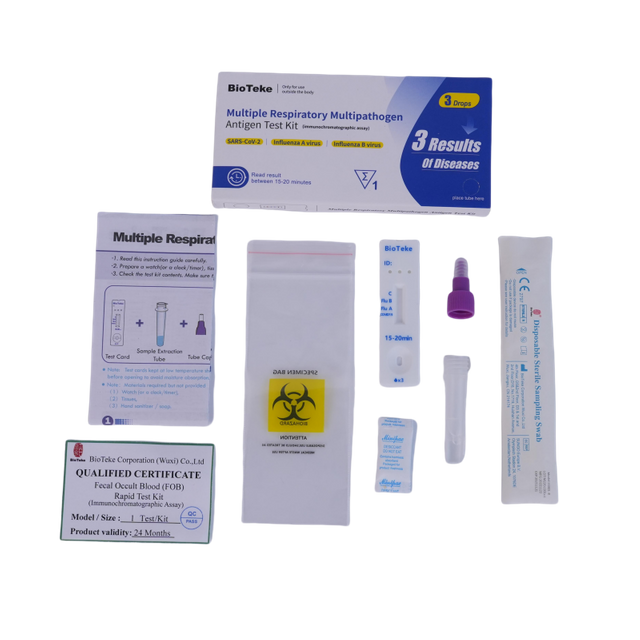 Bioteke 3 In 1 Covid griep A+B Antigeen Rapid Test Kit