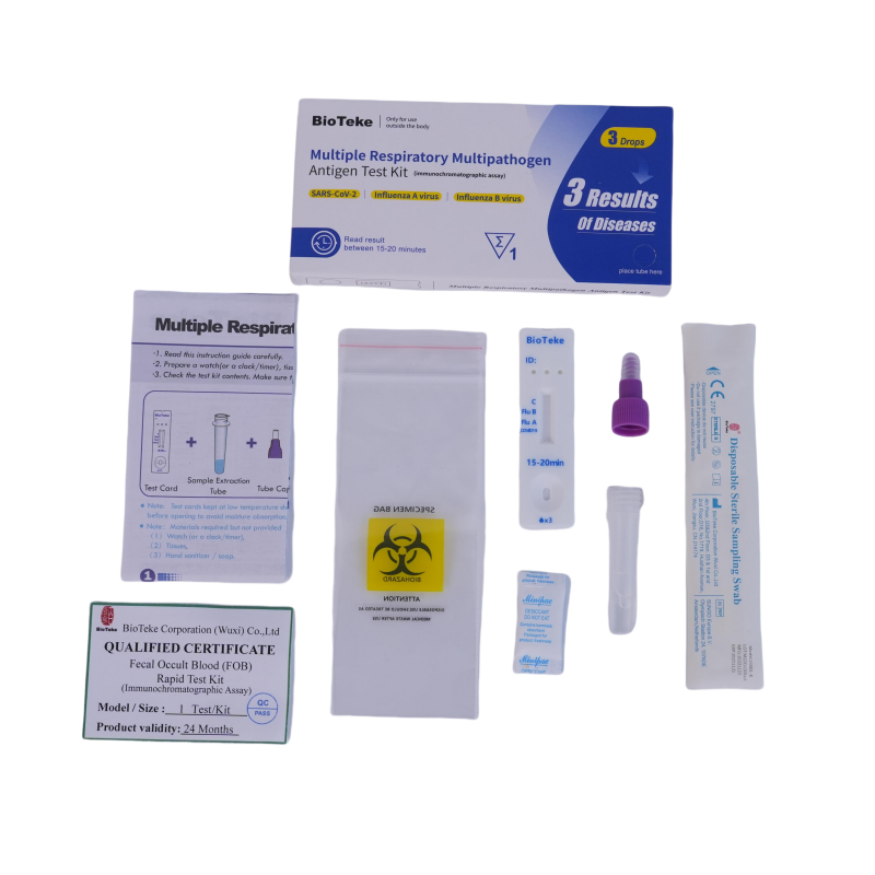 Bioteke 3 In 1 Covid griep A+B Antigeen Rapid Test Kit