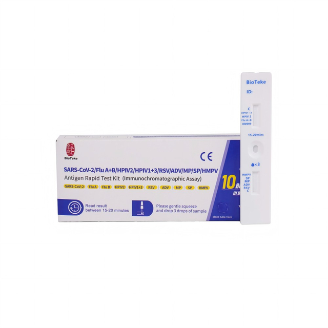 Ademhalingsadres 10 in 1 SARS-COV-2/griep A+B/HPIV2/HPIV1+3/RSV/ADV/MP/SP/HMPV Antigeen Rapid Test Kit
