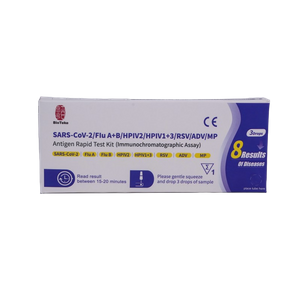 8 In 1 SARS-COV-2/griep A+B/HPIV2/HPIV1+3/RSV/ADV/MP Antigeen Rapid Test Kit