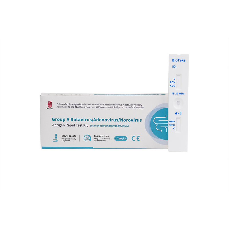Groep A rotavirus/adenovirus/norovirus antigeen Rapid Test Kit (immunochromatografische test)