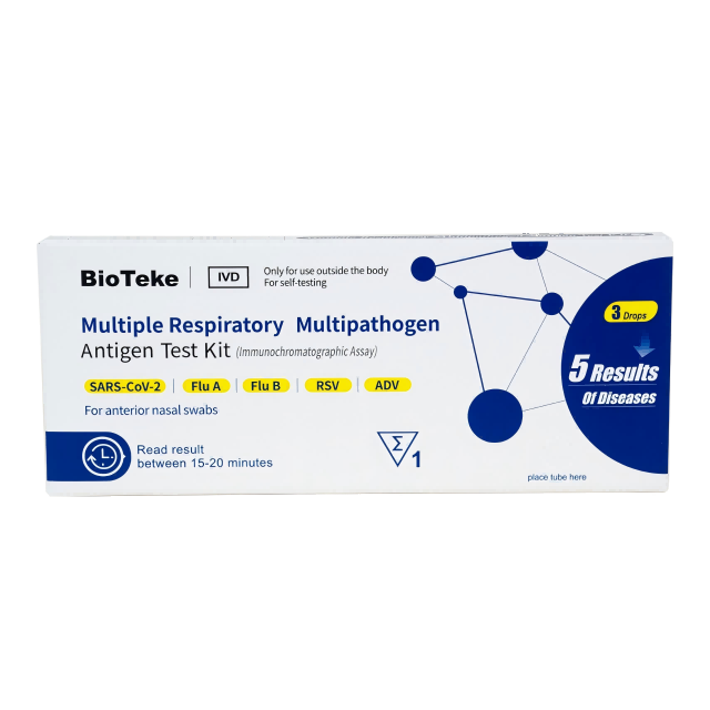 5-in-1 Meerdere respiratoire multipathogene antigeen Testkit (zelftest)