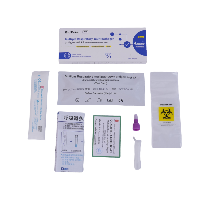 Bioteke 4 In 1 Covid-19, griep A+B, RSV Antigeen Rapid Test Kit