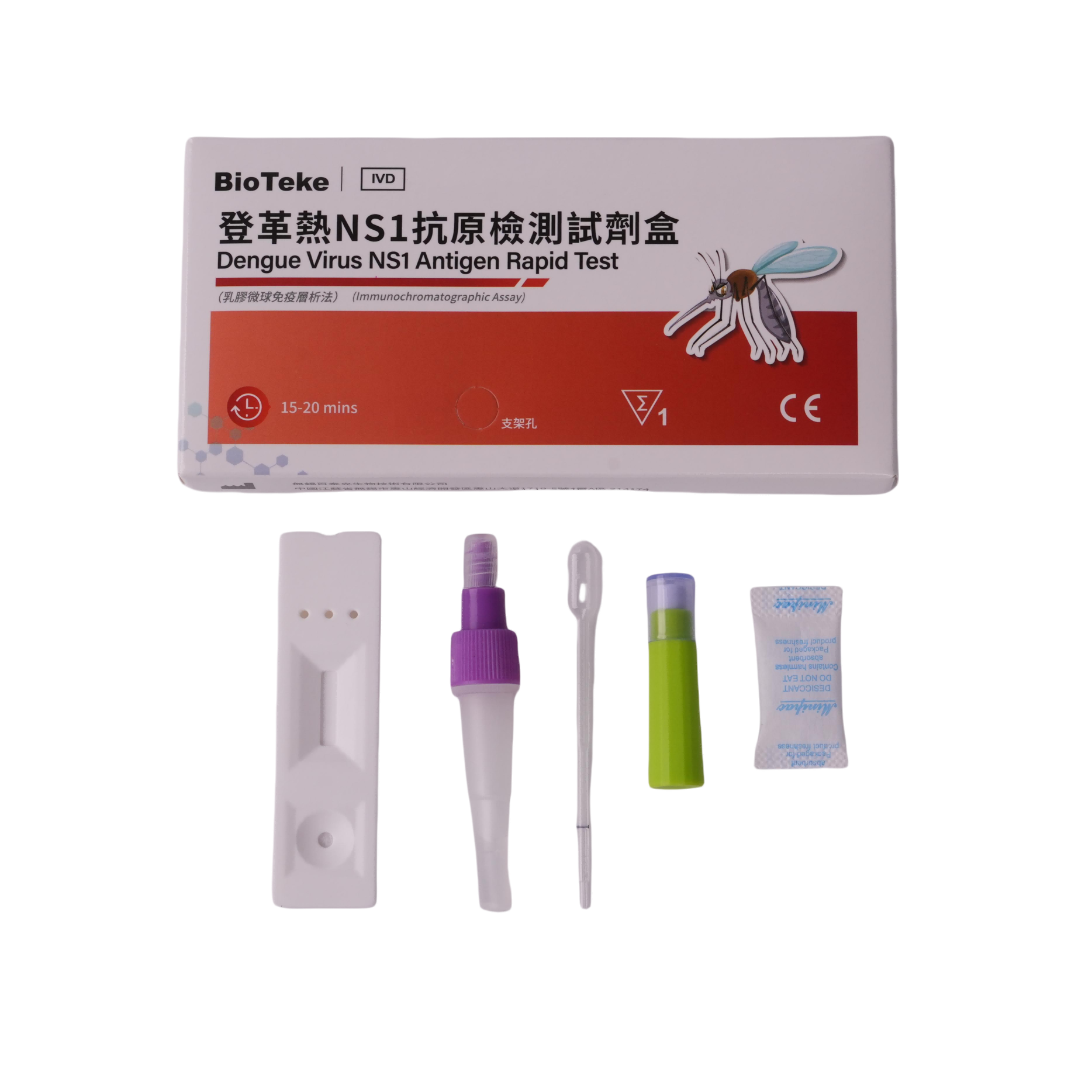 Dengue virus NS1 antigeen snelle test (immunochromatografische test)