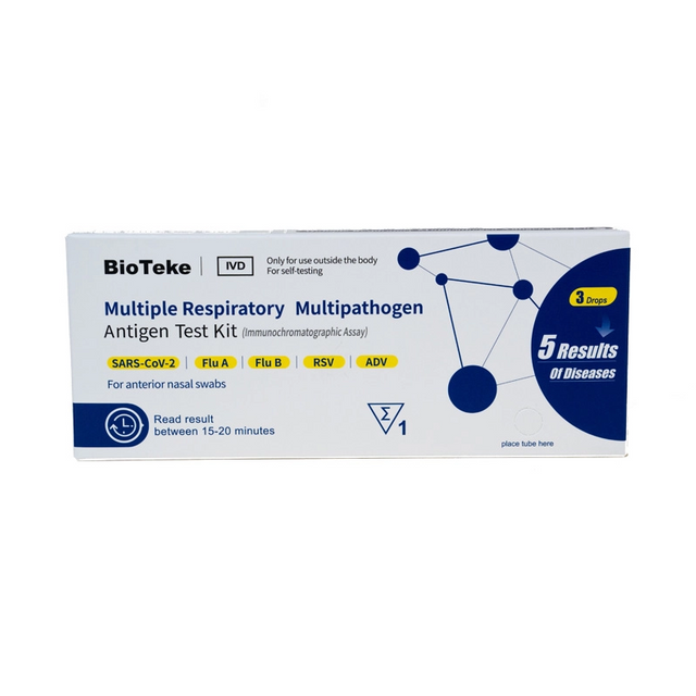 5-in-1 testkit voor meerdere respiratoire multipathogene antigenen (zelftest)